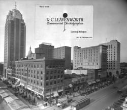 R. C. Leavenworth business card, from the collections of the Archives of Michigan.