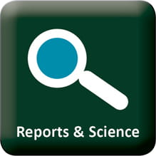 Button with Magnifying Glass for Reports and Science