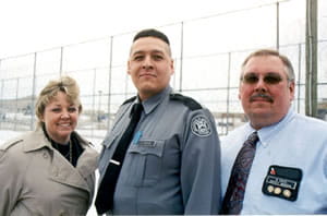Picotte and supporters, Regional Administrator Patricia Caruso and Deputy Warden Barry Davis