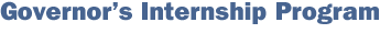 Governor's Internship Program