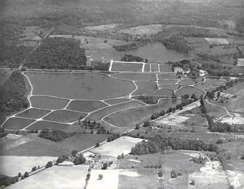 Photo - aerial view of Wol Lake Hatchery in 1940