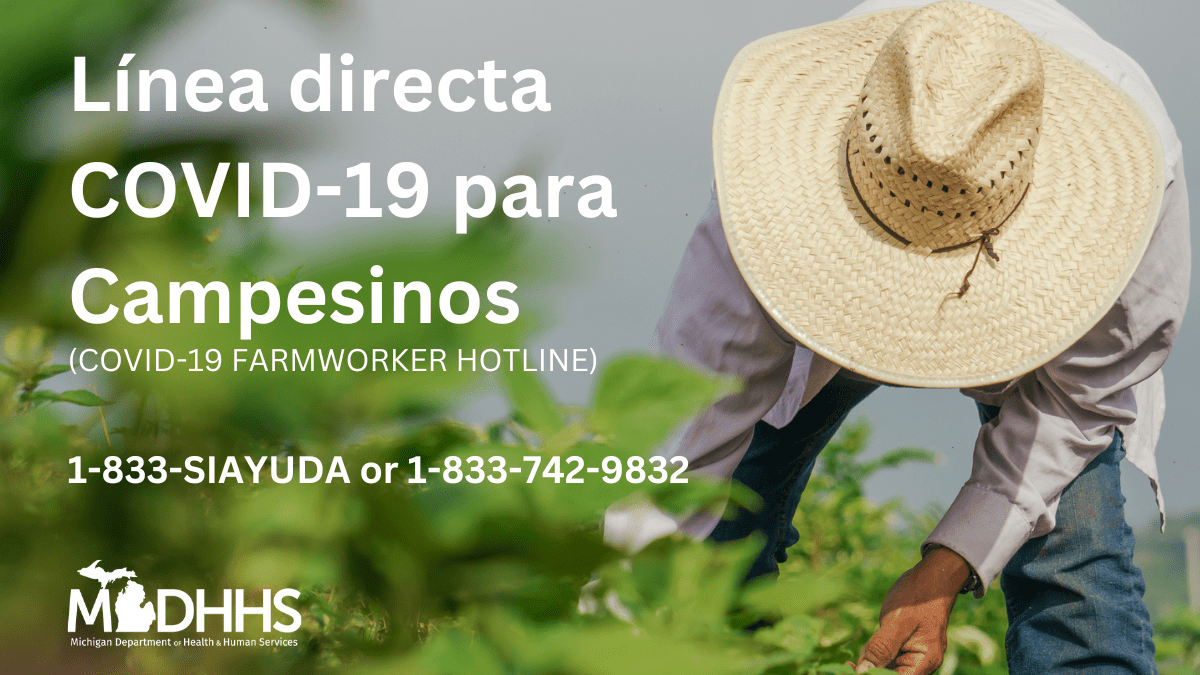 MDHHS Farmworker Hotline graphic 1-833-742-9832