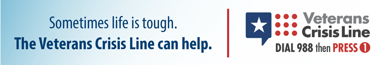 Veterans Crisis Line information photo
