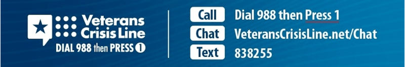 Veterans Crisis Line information photo