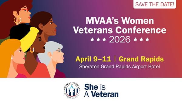 MVAA's Women Veterans Conference Save the Date with five animated women