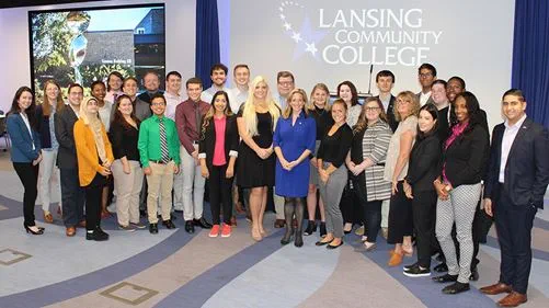Sec. Benson and Task Force members at LCC