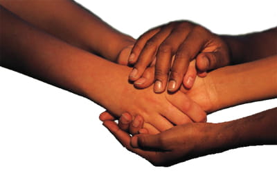 Children holding hands