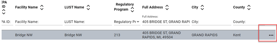 Screen capture showing the button used to see record details in the RIDE database.