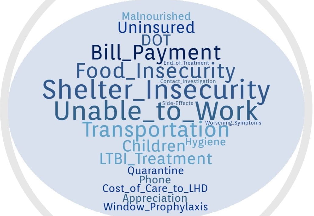 word cloud showing reasons for incentive and enabler requests