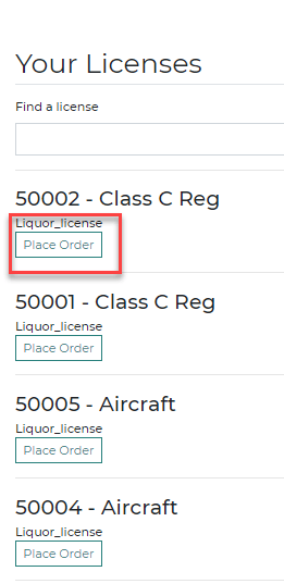 Your licenses screen