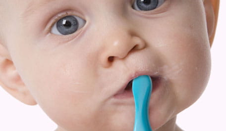 Varnish! Michigan - Babies Too! Program 2016-17 Baby brushing teeth