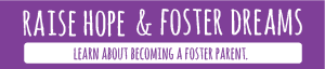 Foster Care Button - Purple