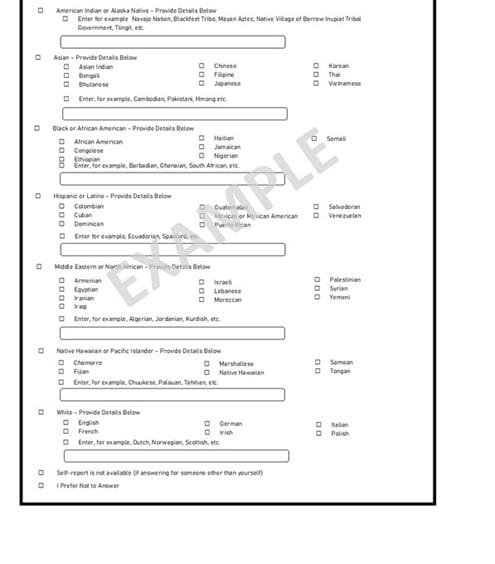 image depicting a race/ethnicity questionaire