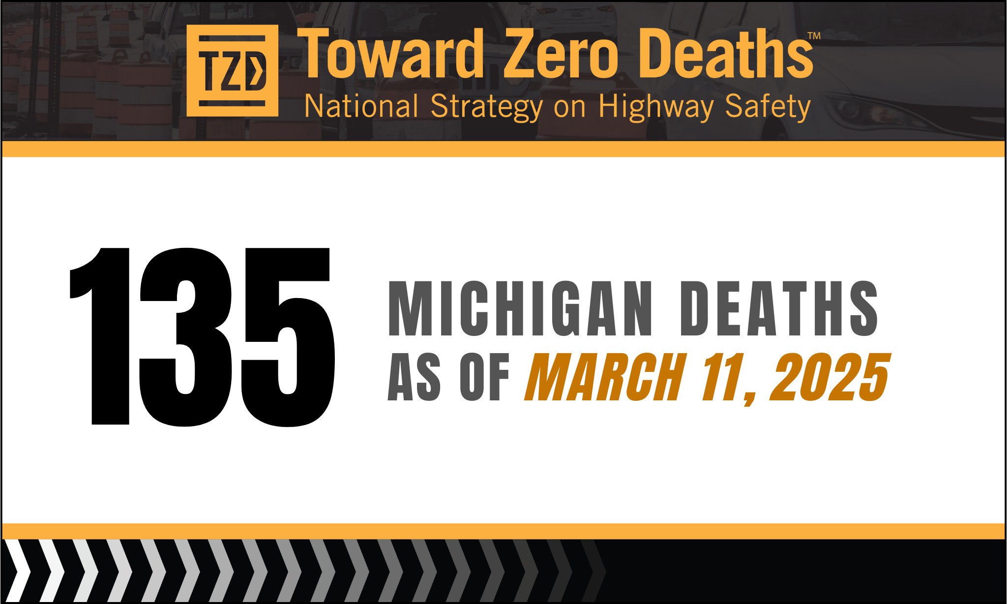 Graphic  displaying Fatality numbers for TZD