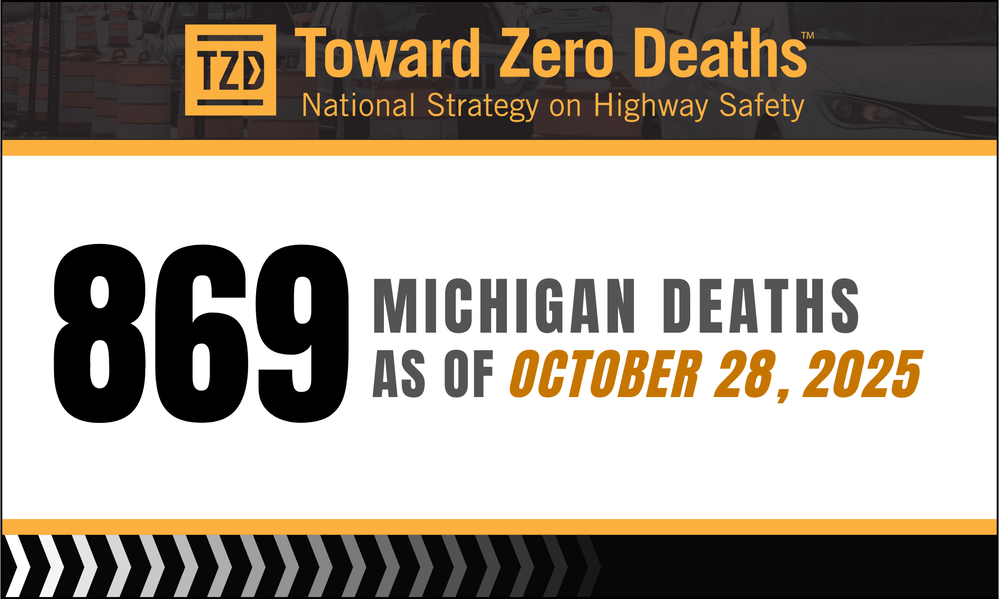 Graphic  displaying Fatality numbers for TZD