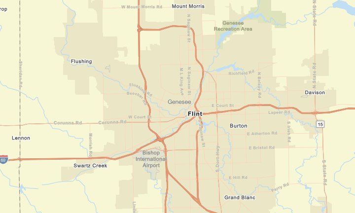 Map showing the location of the I-475 Corridor rebuilding project.