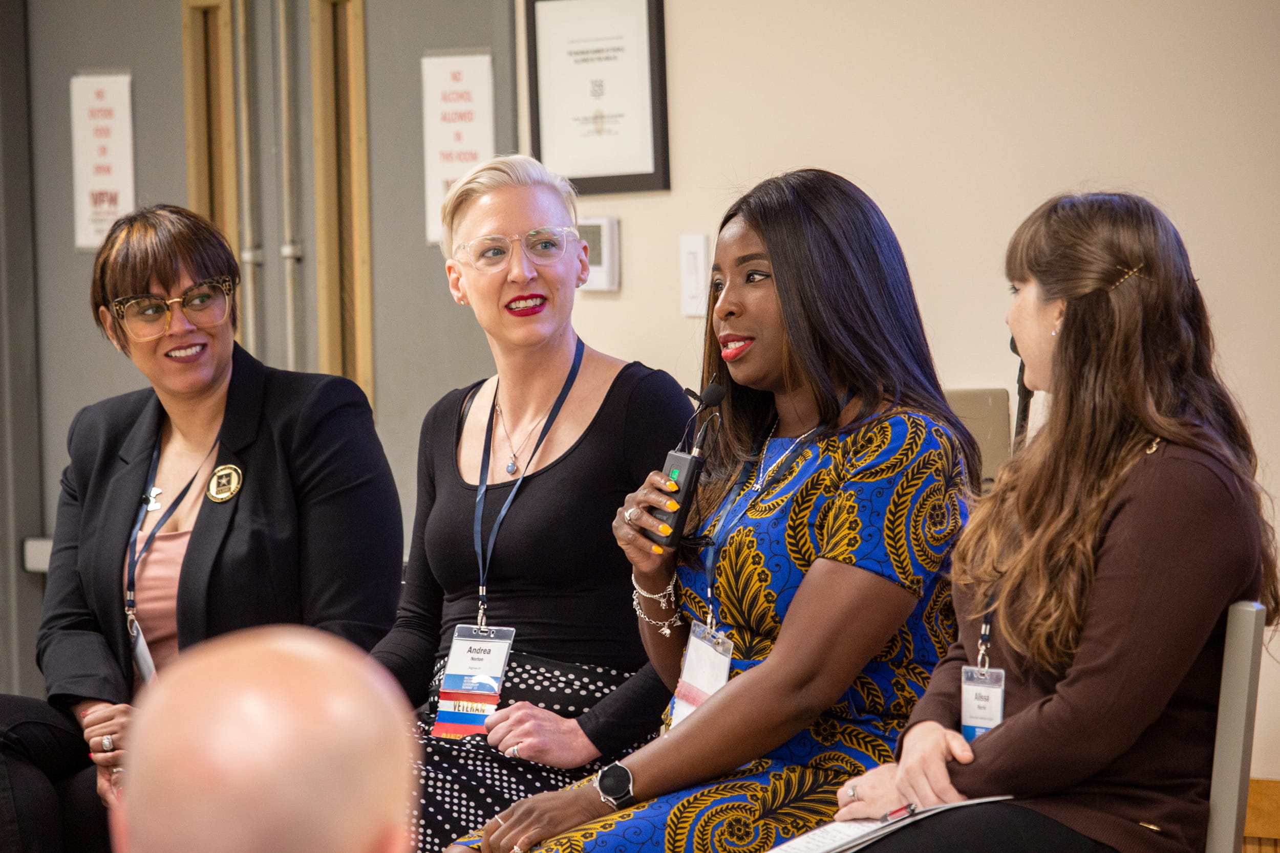 Four women at Michigan Veterans Leadership Summit panel