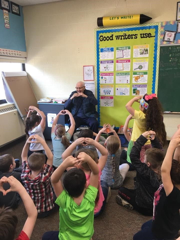 Bud Prottengeier volunteers at Bendle Schools