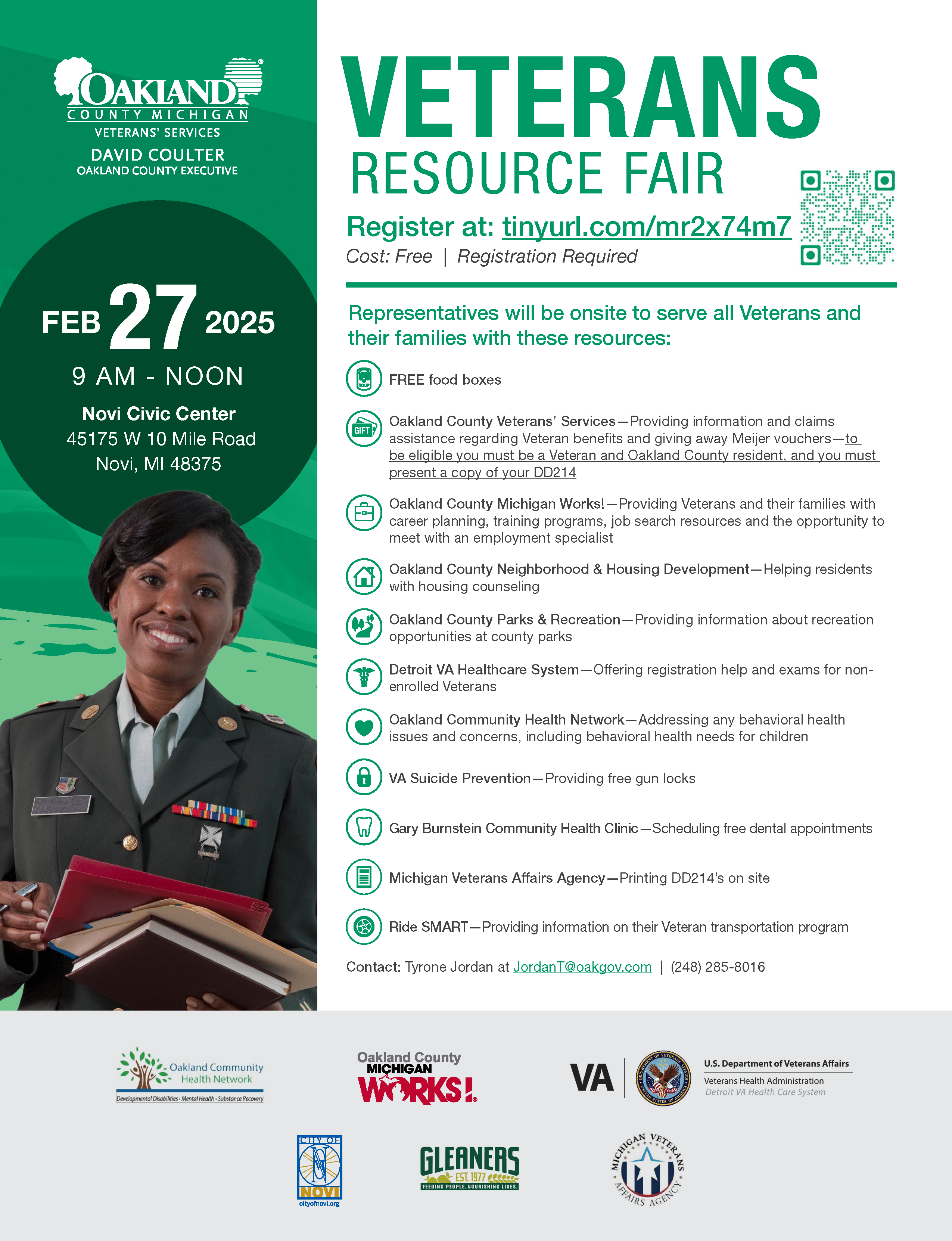 Event flyer for Oakland County Resource Fair