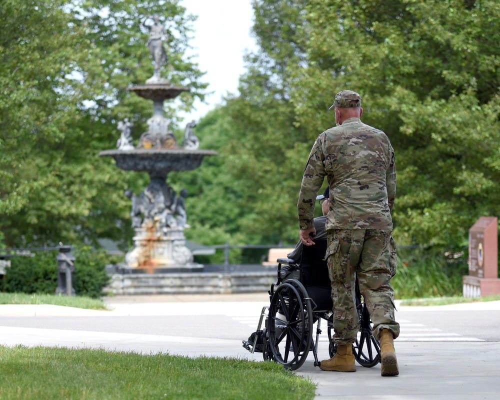 Image of MVHGR MING Soldier Outside Hebe Fountain