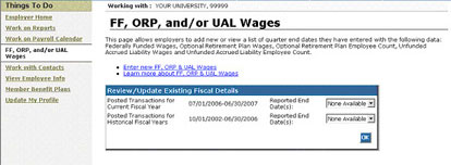 Screenshot: Review and Update Existing Fiscal Details