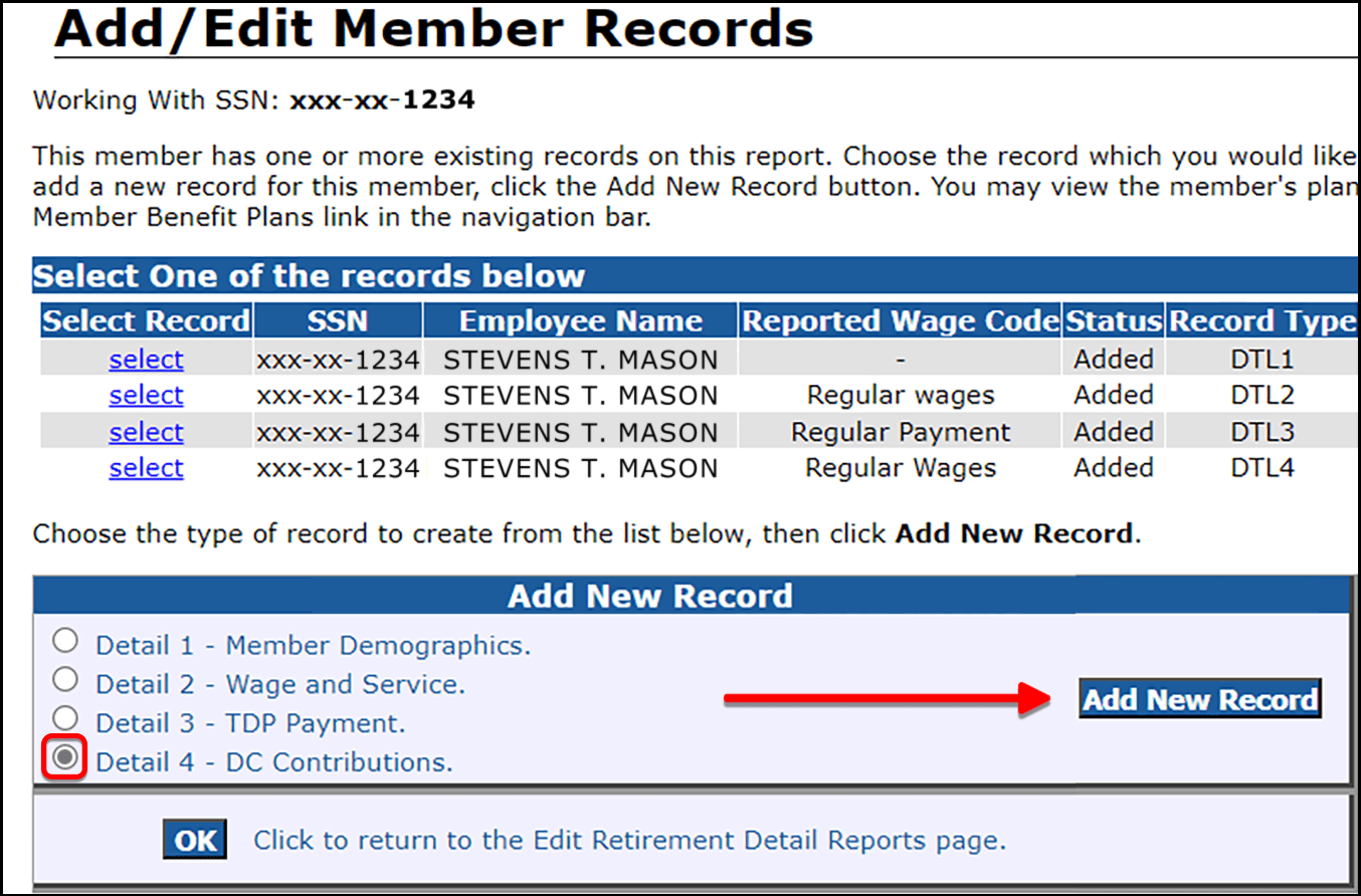 Add/Edit Member Records