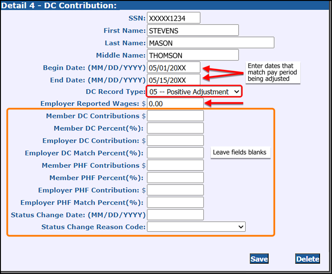 Detail 4 - DC Contributions